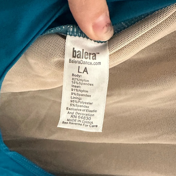 Woven Mock Neck Leotard by Balera - Picture 6 of 7